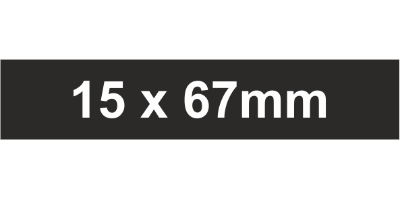 Adhesive Label 15x67mm Black (350pc)