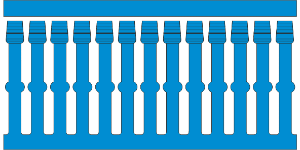 GN A6 4 LF Blue Panel Trunking SKU2