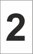 K-Type Marker Number " 2 " White