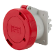 IP67 Panel Socket 32A 3P+E 415V Red