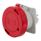 IP67 Panel Socket 125A 3P,N+E 415V Red