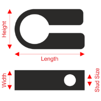 Clingstrap Cleat Dimensions