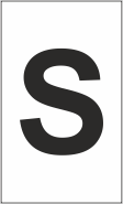 Z-Type Size 18 Letter " S " Wht Reel