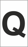 Z-Type Size 18 Letter " Q " Wht Reel