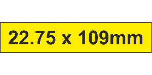 PLC Label (HF) 22.75x109mm Ylw (40pc)