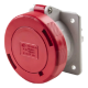 IP67 Panel Socket 16A 3P,N+E 415V Red