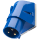 IP44 Wall Mount Plug 32A 2P+E 230V Blue