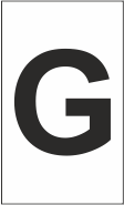 Z-Type Size 18 Letter " G " Wht Reel