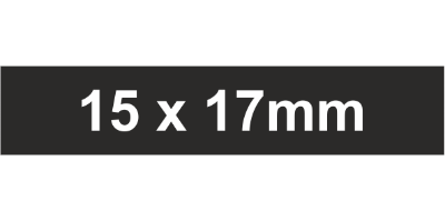 Adhesive Label 15x17mm Black (1050pc)