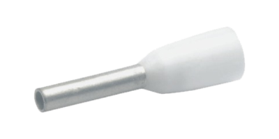 Bootlace DIN 0.5mm² x 6mm Pin White