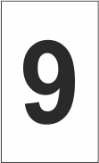 K-Type Marker Number " 9 " White