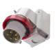 IP67 Wall Mount Plug 16A 3P,N+E 415V Red