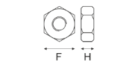 Galvanised Hexagon Full Nut SKU2