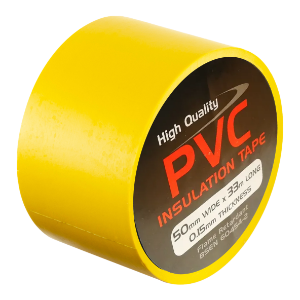 50mm x 33M PVC Tape Yellow