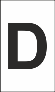 Z-Type Size 18 Letter " D " Wht Reel