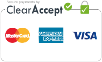 We take MasterCard, American Express and Visa payments through ClearAccept.