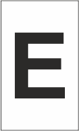 Z-Type Size 18 Letter " E " Wht Reel