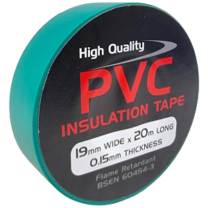 19mm x 20M PVC Tape Green