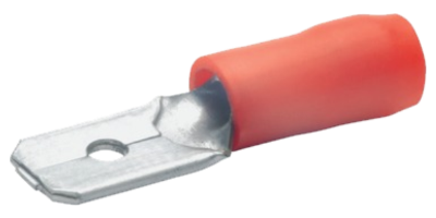 PA Insulated Male Tab 4.8x0.5mm Red