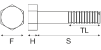 Galvanised Hexagon Head Bolts SKU2