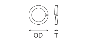 Galvanised Square Section Spring Washer SKU2