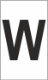 Z-Type Size 18 Letter " W " Wht Reel